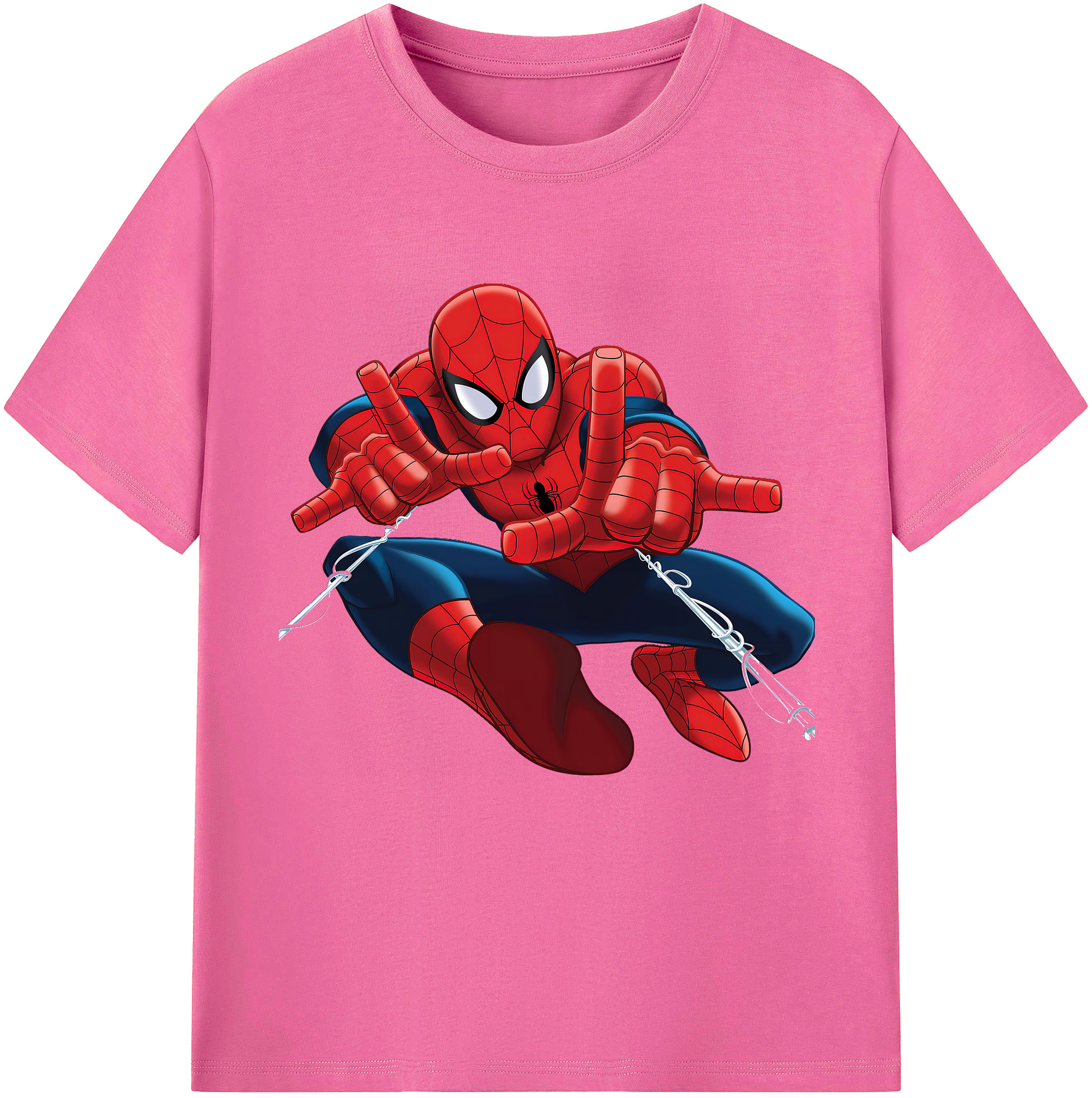 （画像用） Spider Man スパイダーマン レディースカジュアルプリントTシャツ（綿100％）